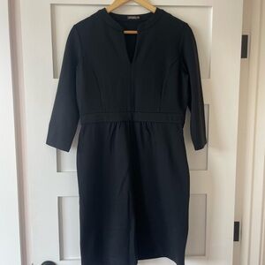 J. McLaughlin Classic Black 3/4 Sleeve Dress, Size Medium